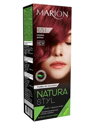 Фарба для волосся natura styl, 651 темна вишня, 40 мл