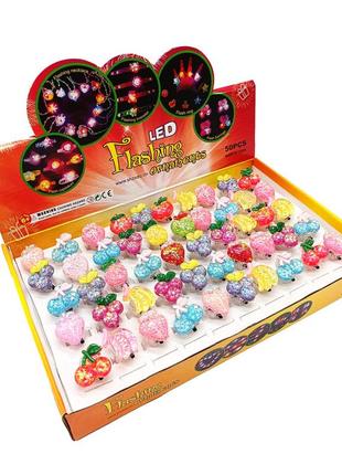 Детское колечко фрукты-различные 12-53 светящееся nia-mart