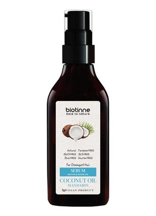 Сироватка для волосся biotinne кокосова олія та мандарин, 75 мл