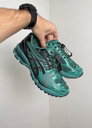 Кожаные кроссовки asics x unaffected gel-kayano 14 'posy green bottle green