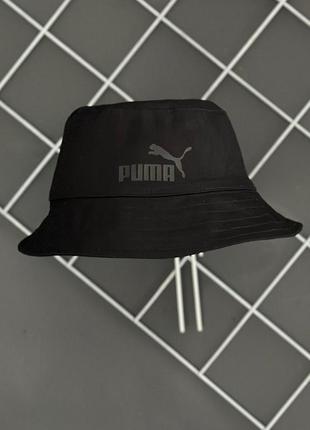 Панама черная puma пума черный логотип