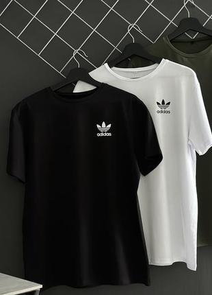Комплект из трех футболок adidas черная белая хаки футболка адидас