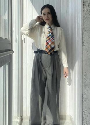 Вовняні широкі штани люкс бренд reiss woolmark чиста вовна сірі