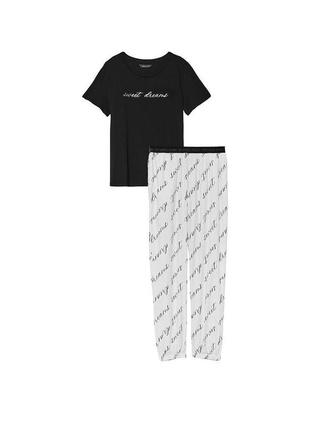 Пижама фланелевая flannel jogger tee-jama виктория секрет