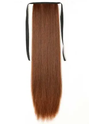 Шиньйон накладний хвіст на стрічці didaka пряме волосся "шатенка" - 50 см - каштановий