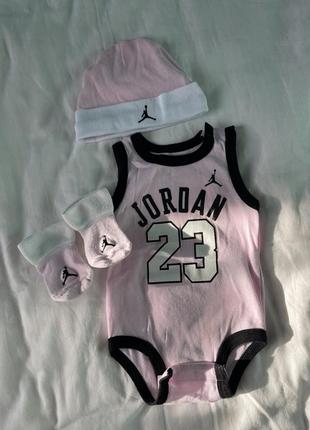 Набор для девочки nike jordan 0-6 мес