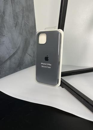 Чехол на iphone 15 plus full silicone case открытая камера, закрытый низ