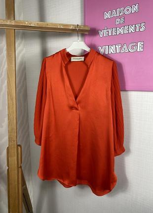 By malene birger блуза топ оранжевая повседневная блузка рубашка дизайнерская maison owens gaultier