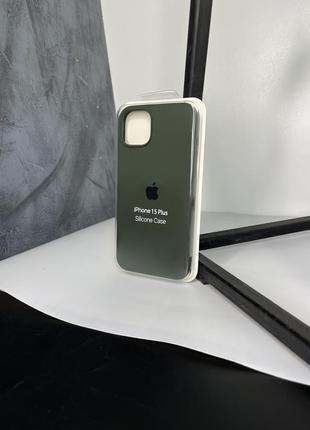 Чехол на iphone 15 plus full silicone case открытая камера, закрытый низ