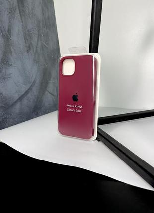 Чохол на iphone 15 plus full silicone case відкрита камера, закритий низ