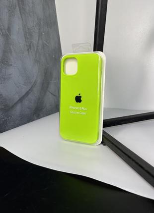 Чехол на iphone 15 plus full silicone case открытая камера, закрытый низ