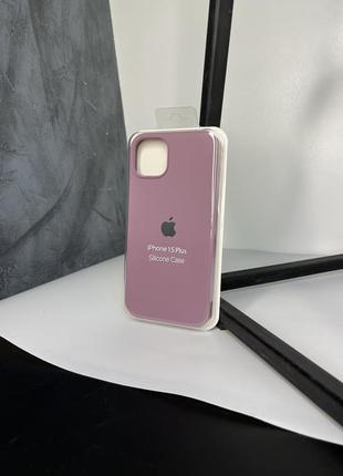 Чехол на iphone 15 plus full silicone case открытая камера, закрытый низ