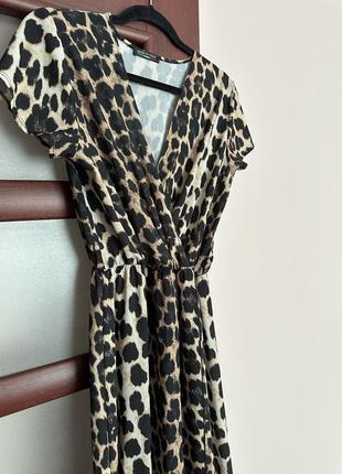 Сукня леопардова міді/ максі
