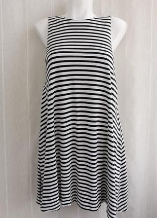 Короткое платье в полоску от h&m размер s