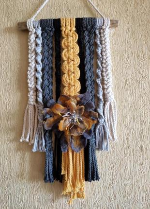 Панно декор на стену макраме ручная работа