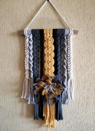 Панно декор на стену макраме ручная работа