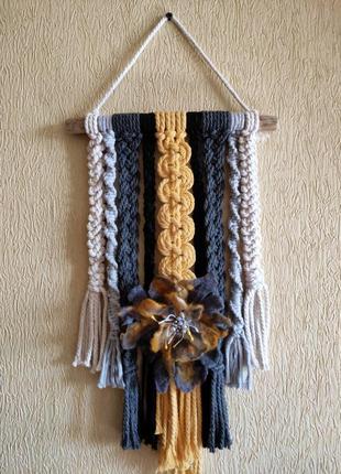 Панно декор на стену макраме ручная работа