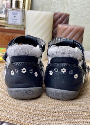 1+1=3 🇪🇺 кожаные ботиночки barefoot freemouss 23 р 14 см ботинки черевики черные леопардовые6 фото