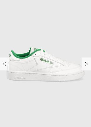 Кожаные кроссовки reebok club c 85 цвет белый ie9387-white