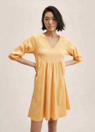 Сукня плаття футболка базова бавовна сток нова бежева помаранчева
