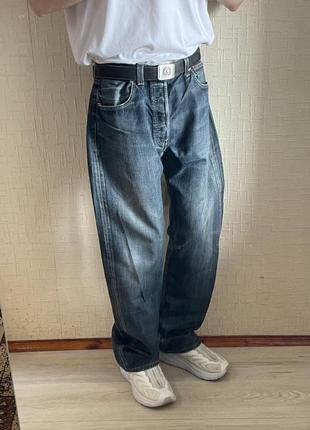 Джинси levis 501 широкі baggy широкие джинсы левайс синие y2k vintage