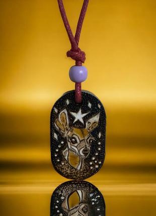 Оригинальный кулон ручной работы "олень"