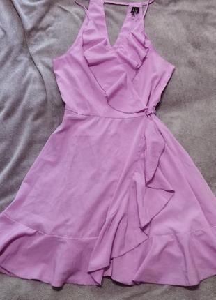 Летнее платье сарафан на запах пурпурная фиолетовая новая прованс фиолетовая