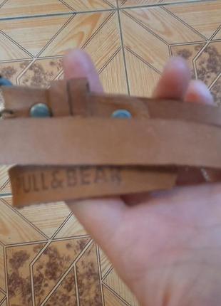 Пасок pull & bear. нат замш кожа