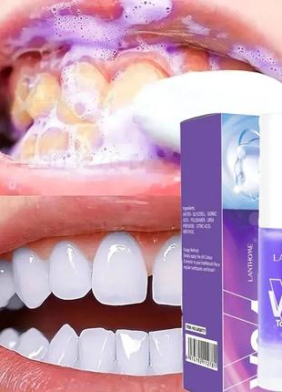 Зубная паста для отбеливания зубов v34 отбеливатель удаление пятен корректор зубного налета гигиена полости рта для очистки зубов и отбеливания