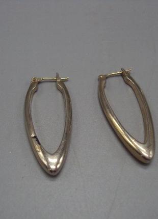 Бижутерия серьги длинные капли длина 3,9 см №15852