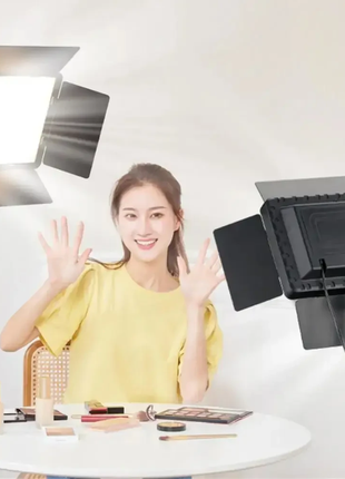 Светодиодная панель camera light rl-900 лампа для видео и фото 3000k-6500k с пультом ду