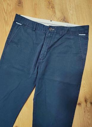 Брюки брюки мужские синие прямые casual slim fit man springfield, размер l