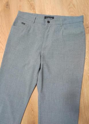 Брюки брюки мужские серые широкие длинные casual regular fit man, размер xl