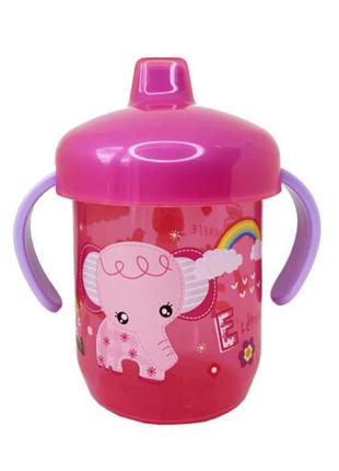 Поїльник дитячий mgz-0305(pink слоник 200 nia-mart