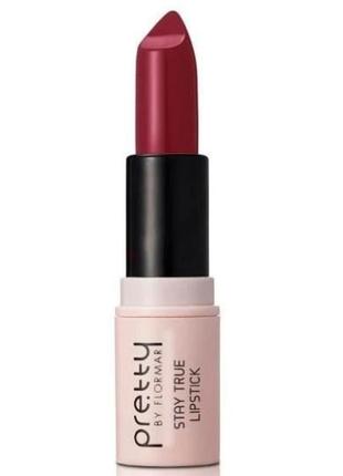 Помада для губ pretty by flormar stay true lipstik 015 - plum jam1 фото