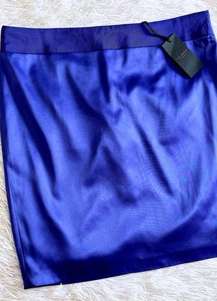 Атласная фиолетовая юбка ted baker со сборкой сзади