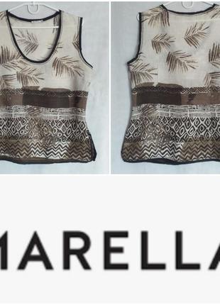 Топ блуза люкс бренд marella, оригинал 100% нат. лён