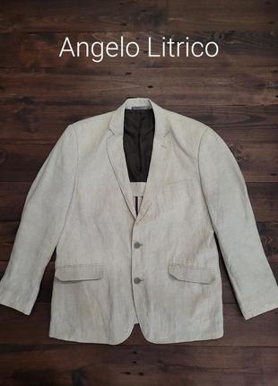 Мужской льняной пиджак angelo litrico оригинал