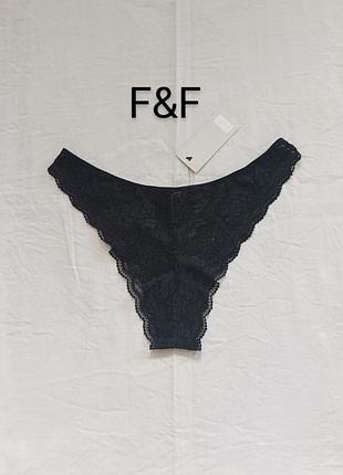 Нові мереживні трусики з фігурним краєм бренду f&f uk 12 eur 40