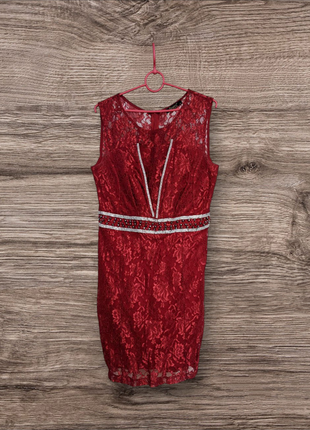 🌿дуже красива блискуча червона вечірня, святкова сукня від granat collection, плаття
