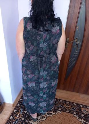 Красивое платье сарафан макси гофре6 фото
