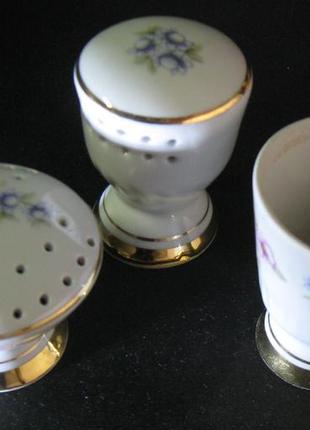 Фарфор коростень спецовники набор солонка перец соусник ссср отличное состояние как новые !!!