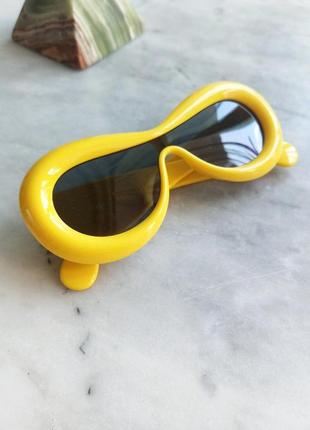 ❤️ футуристические желтые очки