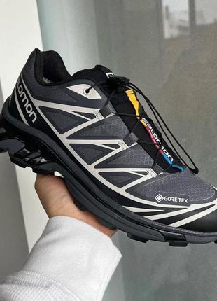 Женские текстильные кроссовки salomon xt-6 black