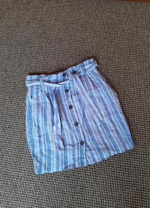 Юбка лен h&amp;m