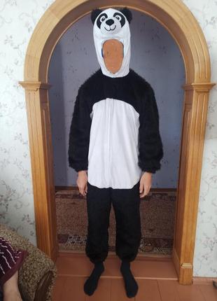 Карнавальний маскарадний костюм панда мішка для дорослого зріст 165-175 см