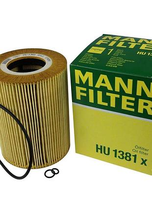 Фильтр масляный man tga/ tgs/ tgx/ e2000/ f2000 mann-filter hu 1381 x (51.05504.0098, 51055040098)