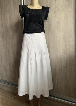 Madeleine льняная белоснежная юбка