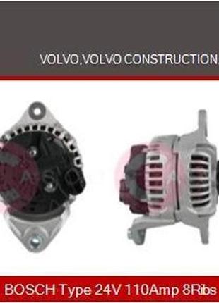 Генератор 24в 110а volvo 8700/ 9700/ 9900/ b12/ fh12 casco cal10624as