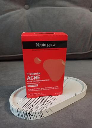 Ультратонкие гидроколлоидные пластыри в / прыщей neutrogena stubborn acne ultra-thin blemish patches